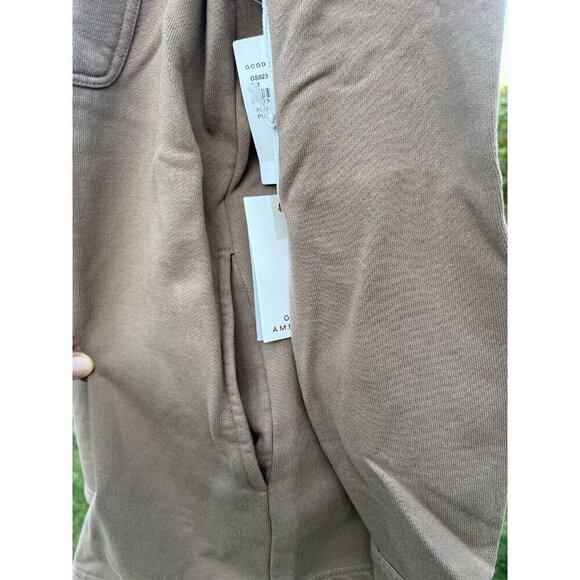 GSO235 Good American Cotton Fleece Shacket Shirt Jacket Size 1/2 - Picture 4 of 10